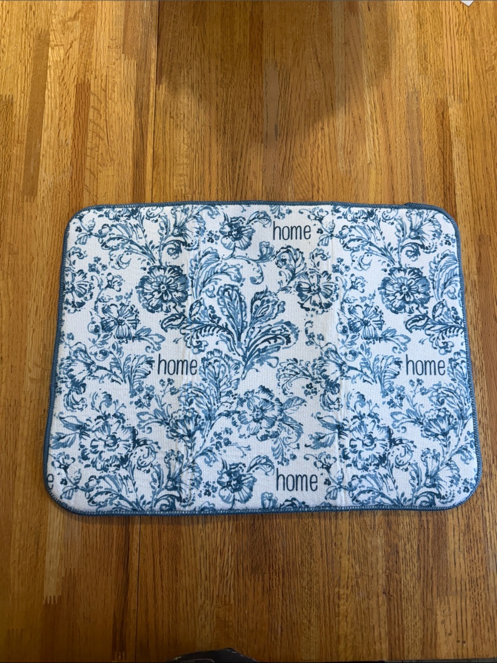 Kay Dee Diesigns Blue Floral 'Home' Dish Mat